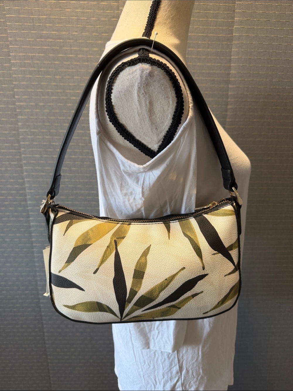 A New Day Olive Leaf Shoulder Bag With Detachable Crossbody Strap